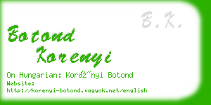 botond korenyi business card